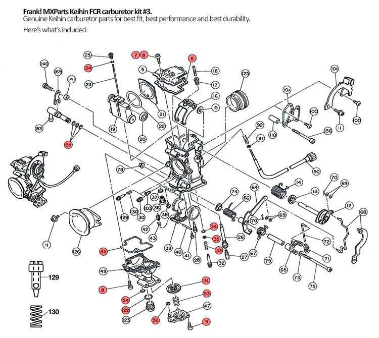 06#1 KTM 525EXC 525 EXC OEM Engine Intake Carburetor Carb KEIHIN FLAT CR 